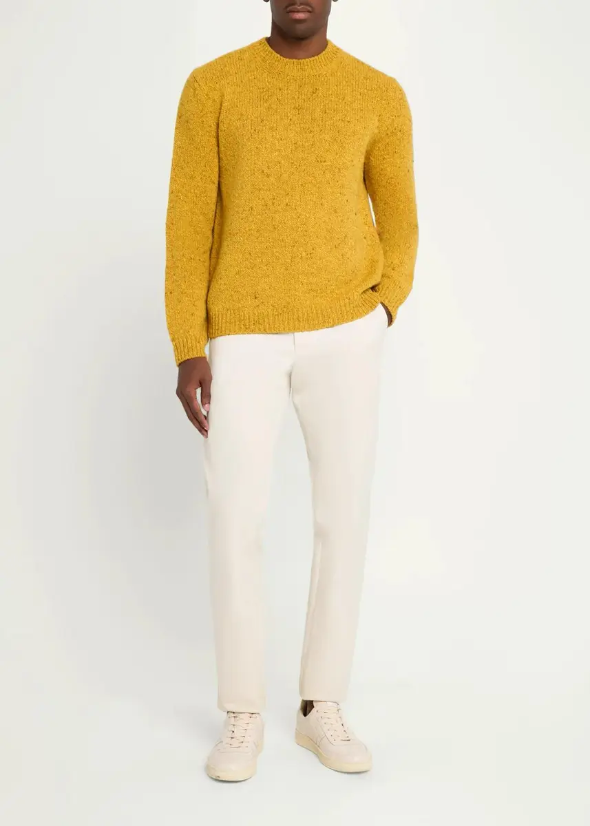 Iris Von Arnim Men's Melange Wool & Cashmere Crewneck Sweater | Thumbnail 7 Iris Von Arnim Men's Melange Wool & Cashmere Crewneck Sweater | Thumbnail 7