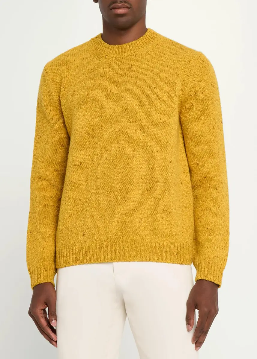 Iris Von Arnim Men's Melange Wool & Cashmere Crewneck Sweater | Thumbnail 9 Iris Von Arnim Men's Melange Wool & Cashmere Crewneck Sweater | Thumbnail 9