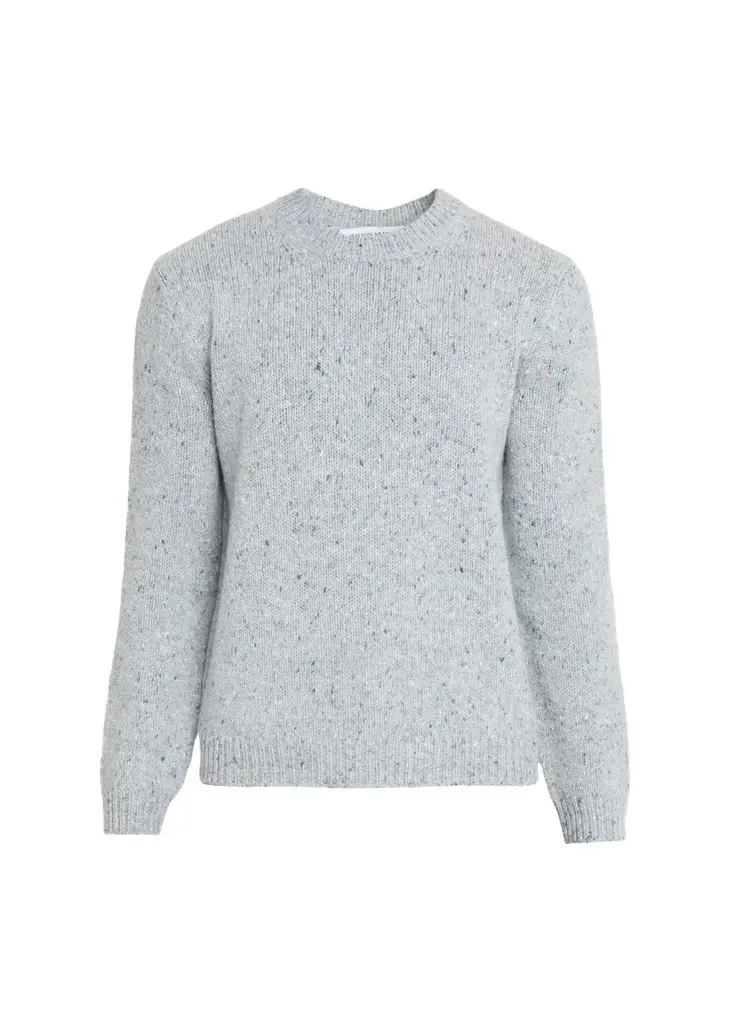 Iris Von Arnim Men's Melange Wool & Cashmere Crewneck Sweater
