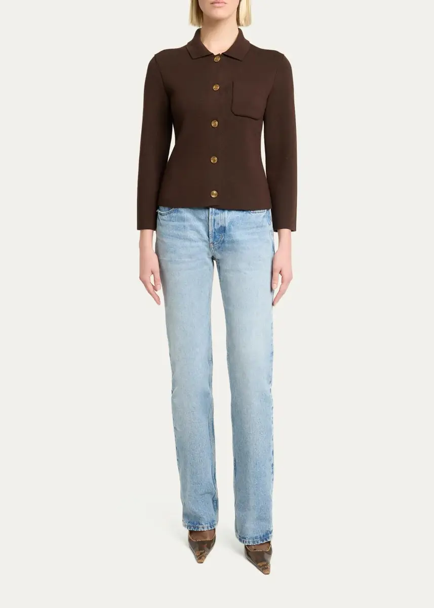 Saint Laurent Wool Polo Cardigan | Thumbnail 2