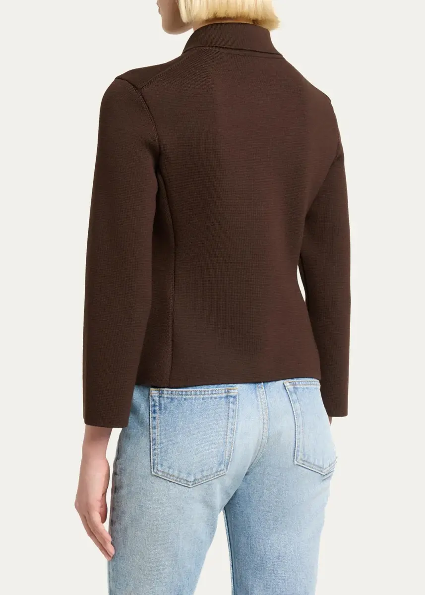 Saint Laurent Wool Polo Cardigan | Thumbnail 3