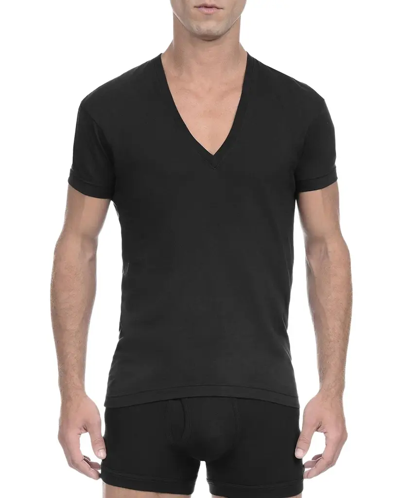 2XIST Pima Slim-Fit Deep V-Neck T-Shirt