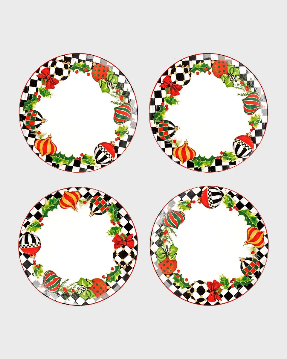 MacKenzie-Childs Deck The Halls Dinner Plates, Set of 4 | Thumbnail 3 MacKenzie-Childs Deck The Halls Dinner Plates, Set of 4 | Thumbnail 3