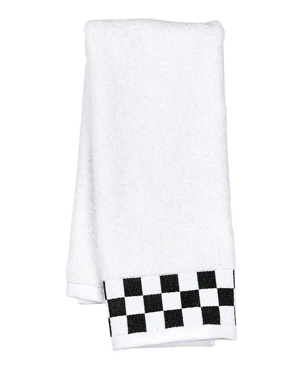 MacKenzie-Childs Hand Towel with Black Check Border | Thumbnail 3