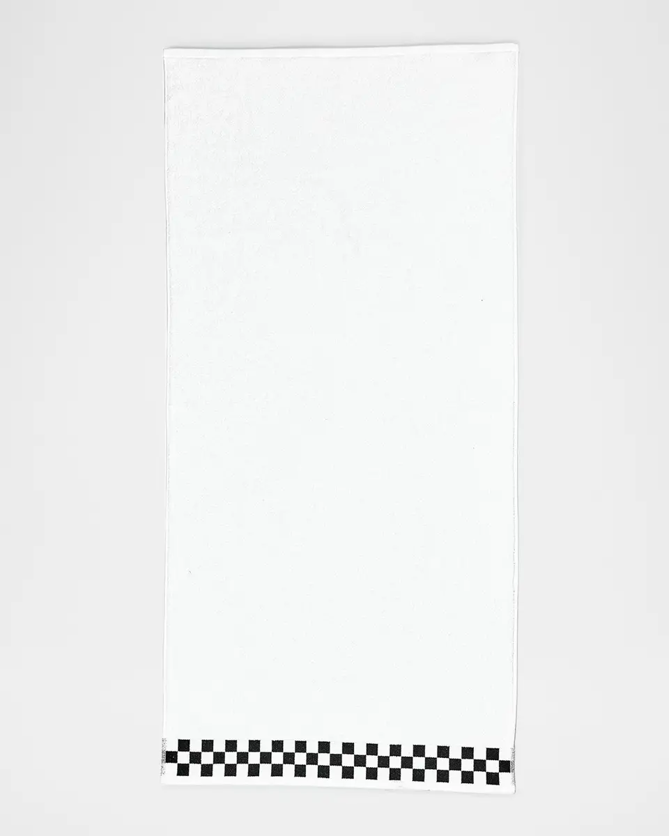 MacKenzie-Childs Bath Towel with Black Check Border | Thumbnail 2 MacKenzie-Childs Bath Towel with Black Check Border | Thumbnail 2