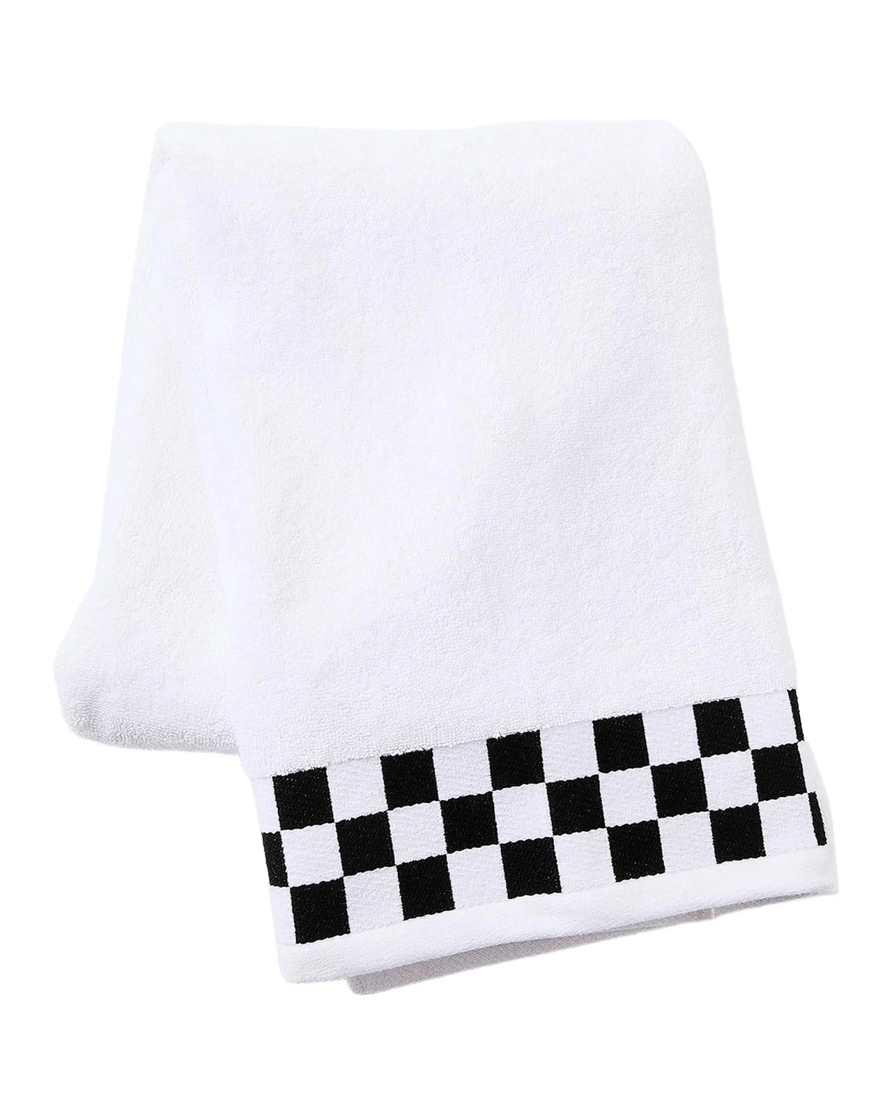 MacKenzie-Childs Bath Towel with Black Check Border