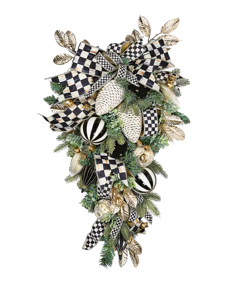 MacKenzie-Childs Courtly Noel 35" Illuminated Swag | Thumbnail 2