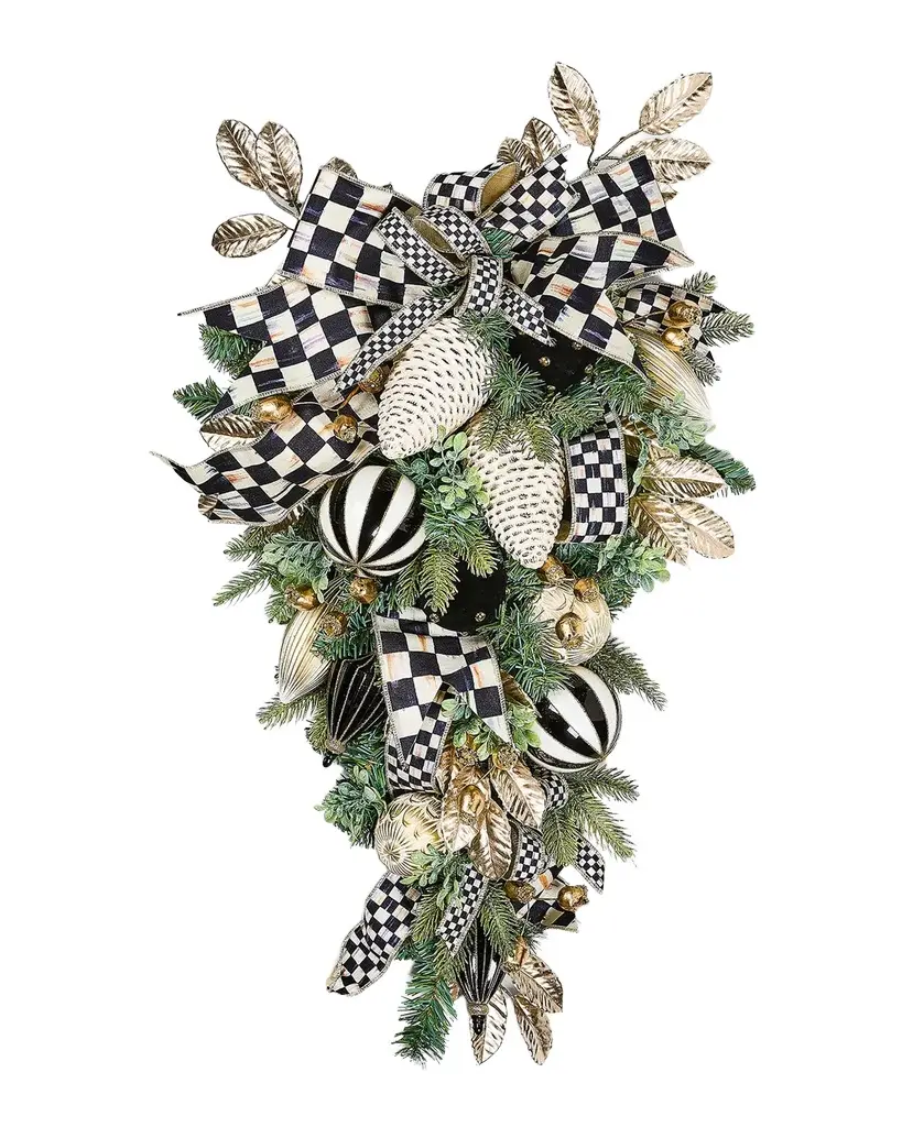 MacKenzie-Childs Courtly Noel 35" Illuminated Swag