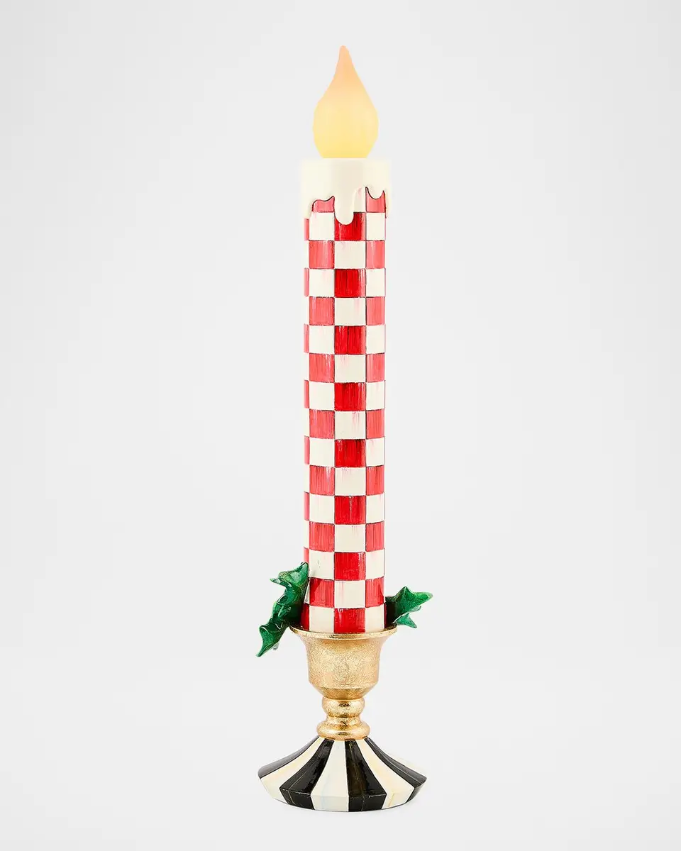 MacKenzie-Childs Check It Out Illuminated Red Retro Candle | Thumbnail 2 MacKenzie-Childs Check It Out Illuminated Red Retro Candle | Thumbnail 2