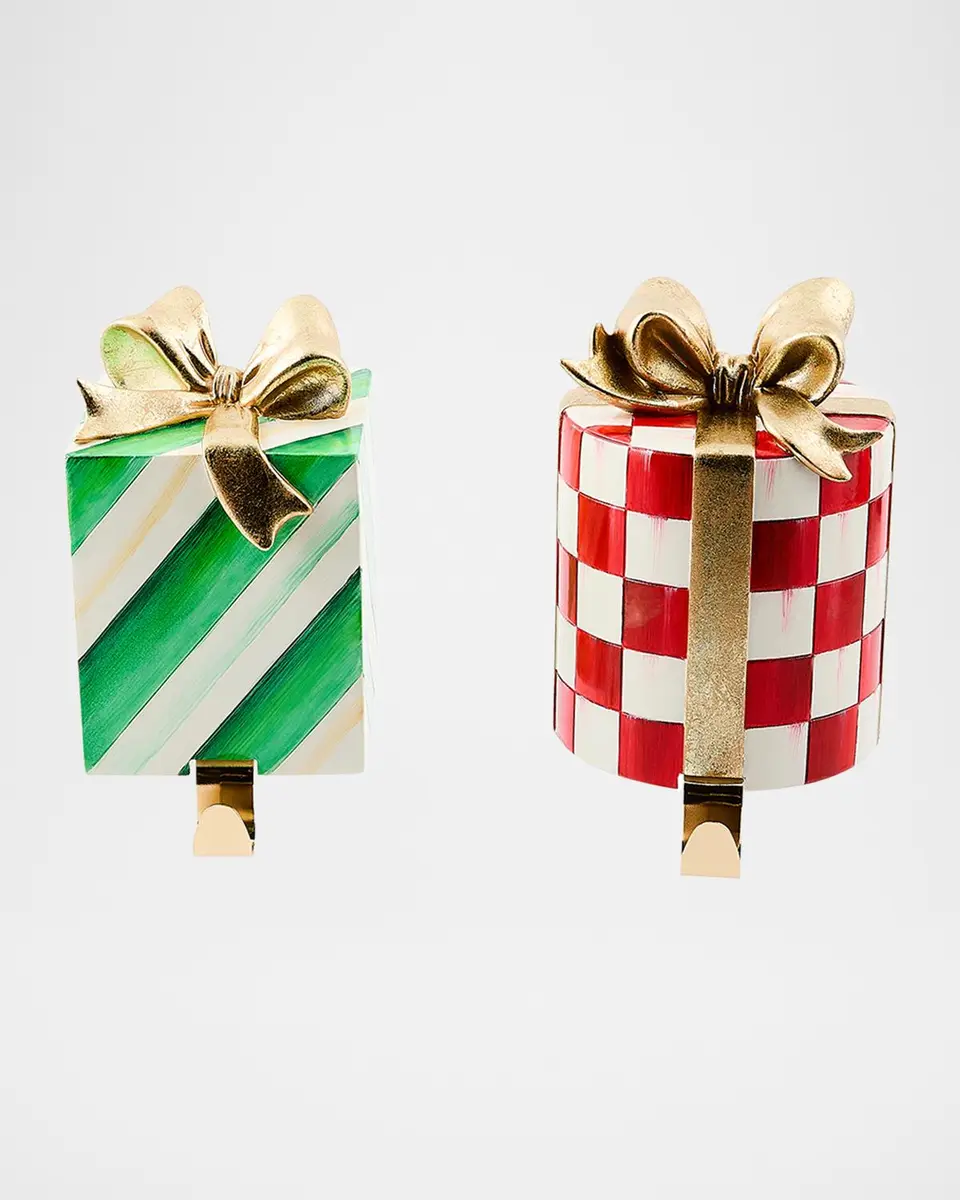 MacKenzie-Childs Check It Out Gift Stocking Holders, Set of 2 | Thumbnail 2