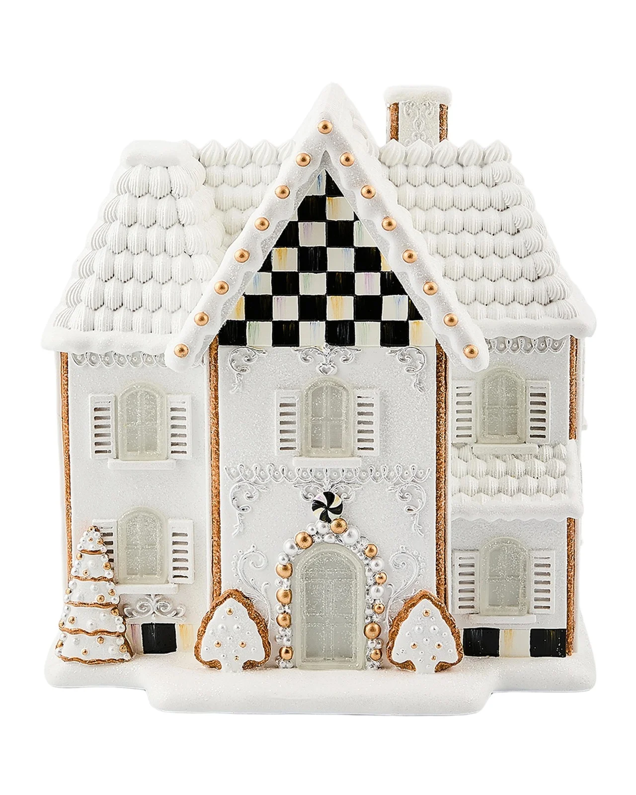 MacKenzie-Childs Illuminated Gingerbread Manor Christmas Decor