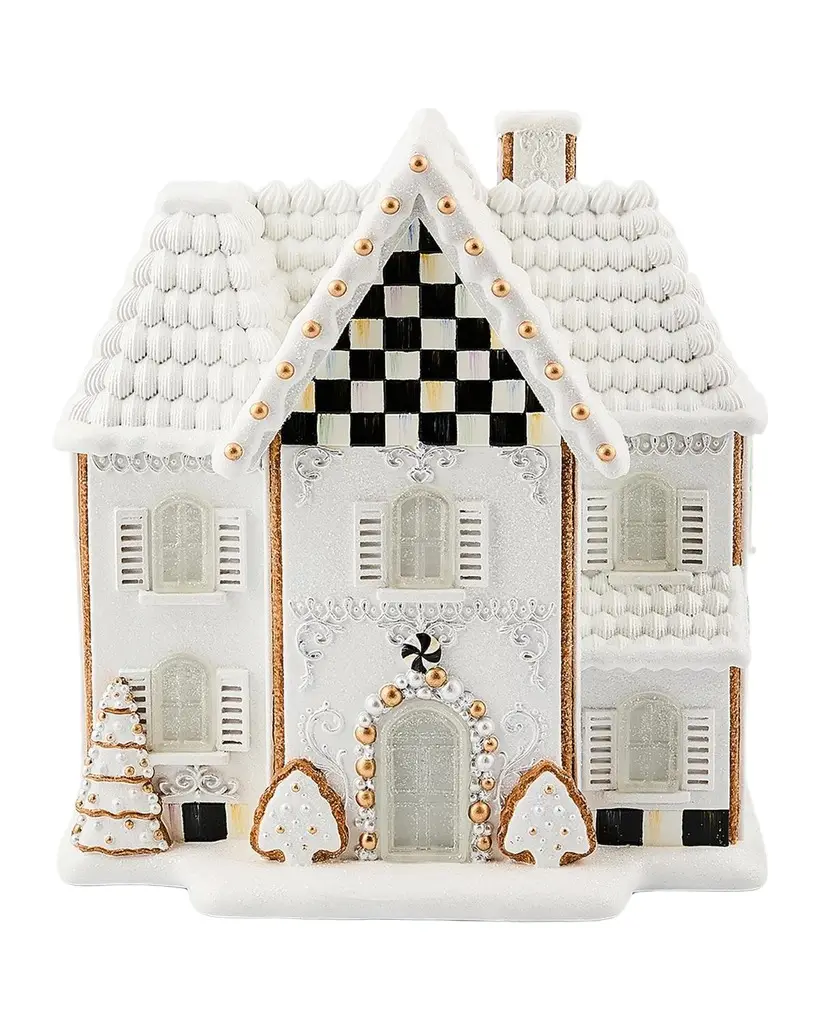MacKenzie-Childs Illuminated Gingerbread Manor Christmas Decor