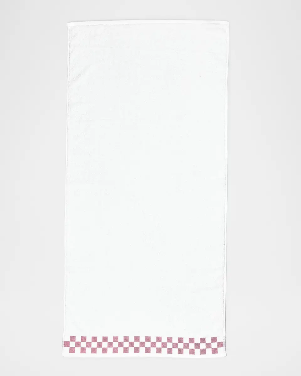 MacKenzie-Childs Bath Towel with Rosy Check Border | Thumbnail 2 MacKenzie-Childs Bath Towel with Rosy Check Border | Thumbnail 2