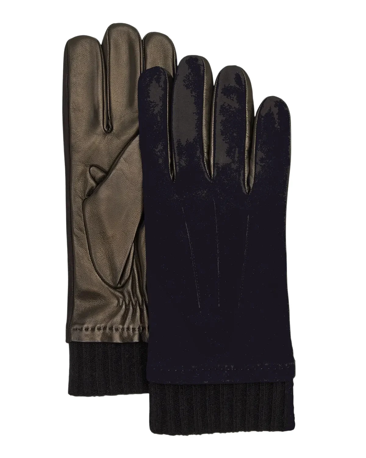 PORTOLANO Men's Suede and Napa Leather Gloves