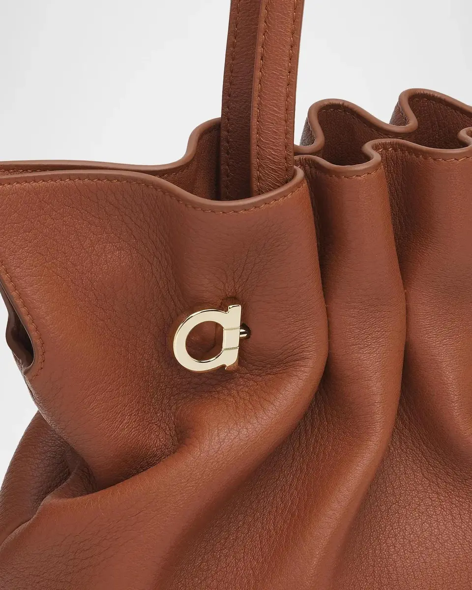 Ferragamo Soft Grain Leather Shoulder Bag | Thumbnail 6