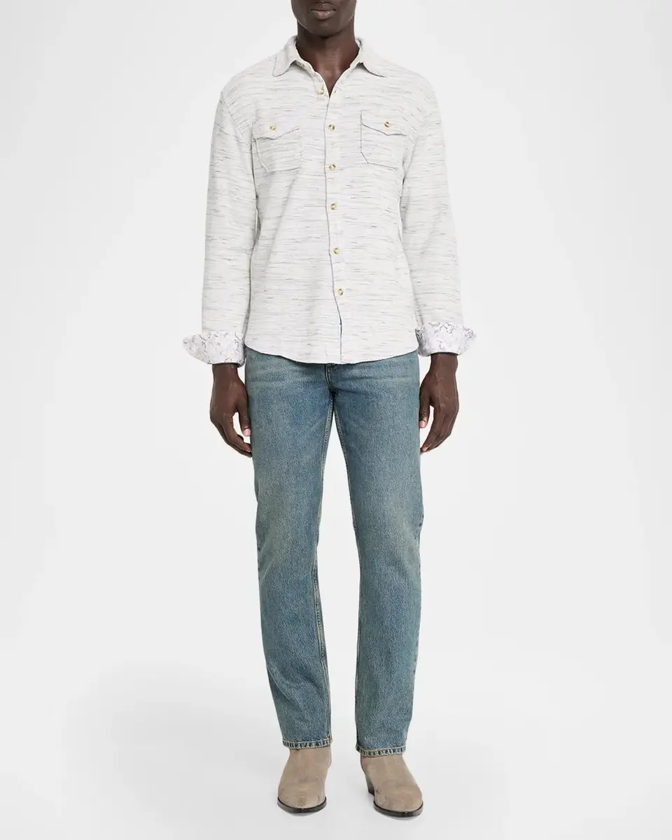 Robert Graham Men's Burstead Heathered Overshirt | Thumbnail 2