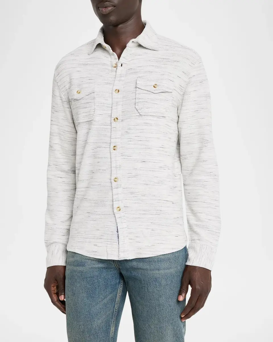 Robert Graham Men's Burstead Heathered Overshirt | Thumbnail 4