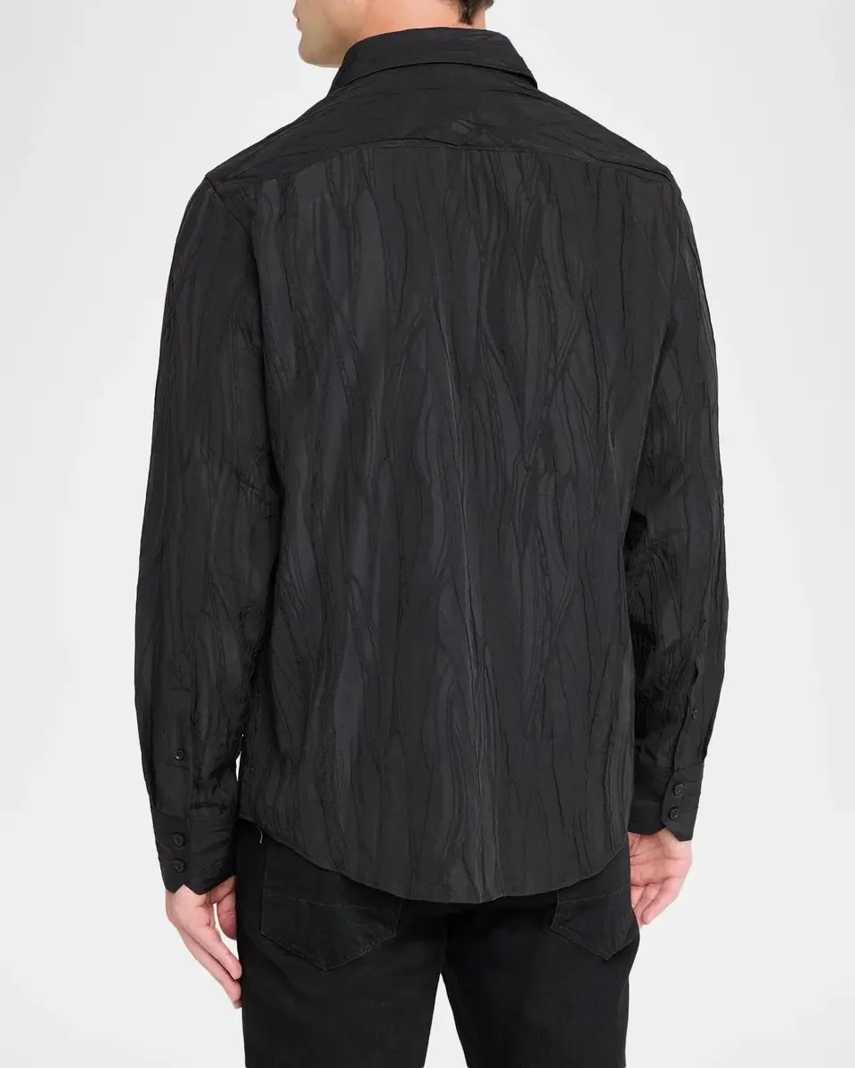 Robert Graham Men's Wells Textured Stretch-Jacquard Shirt | Thumbnail 3