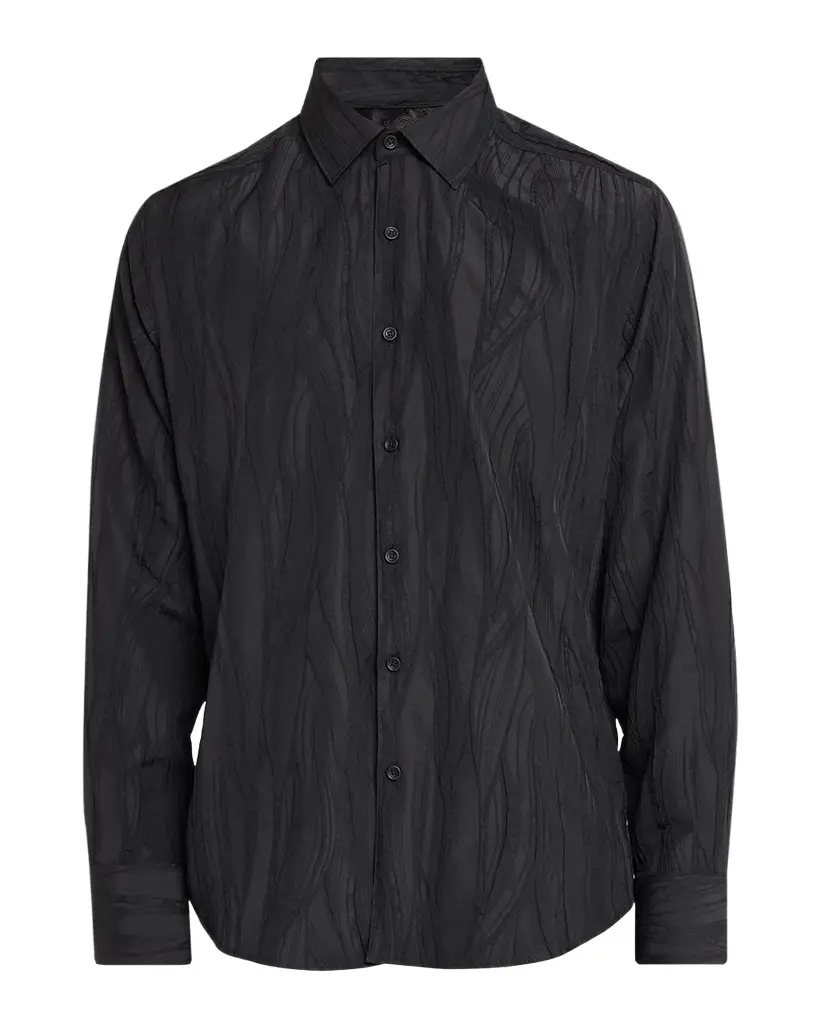 Robert Graham Men's Wells Textured Stretch-Jacquard Shirt
