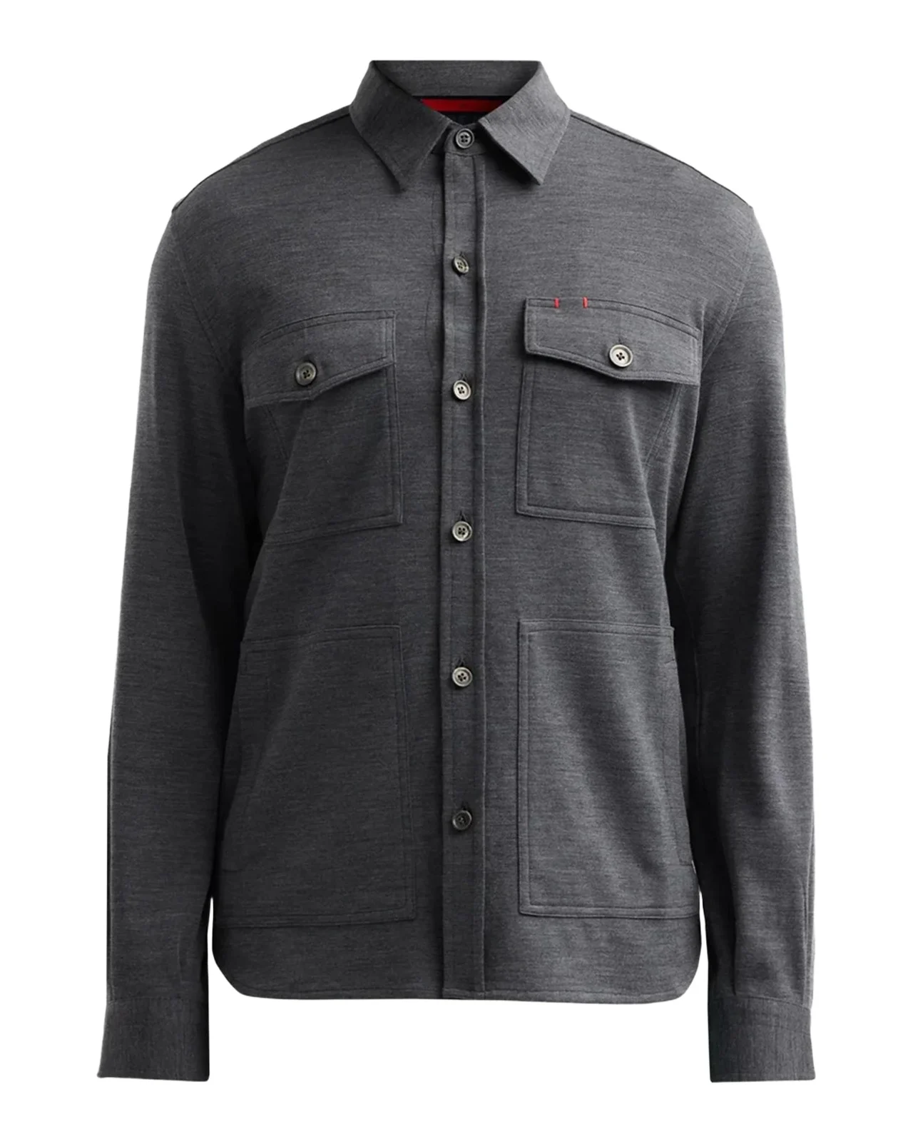 Isaia Men's Wool-Nylon-Blend Jersey Overshirt
