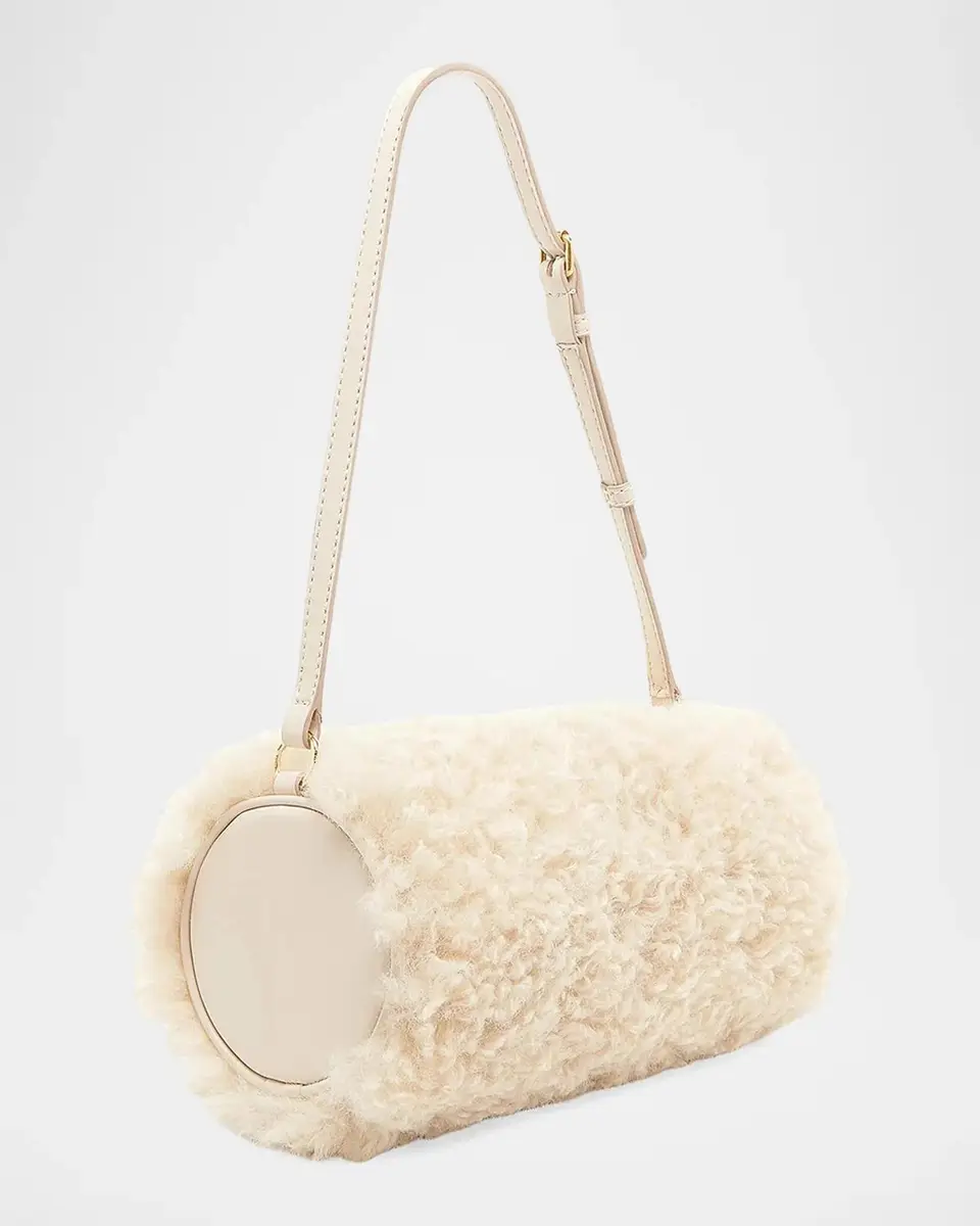 Stella McCartney Logo Bracelet Faux-Shearling Pouch | Thumbnail 3 Stella McCartney Logo Bracelet Faux-Shearling Pouch | Thumbnail 3