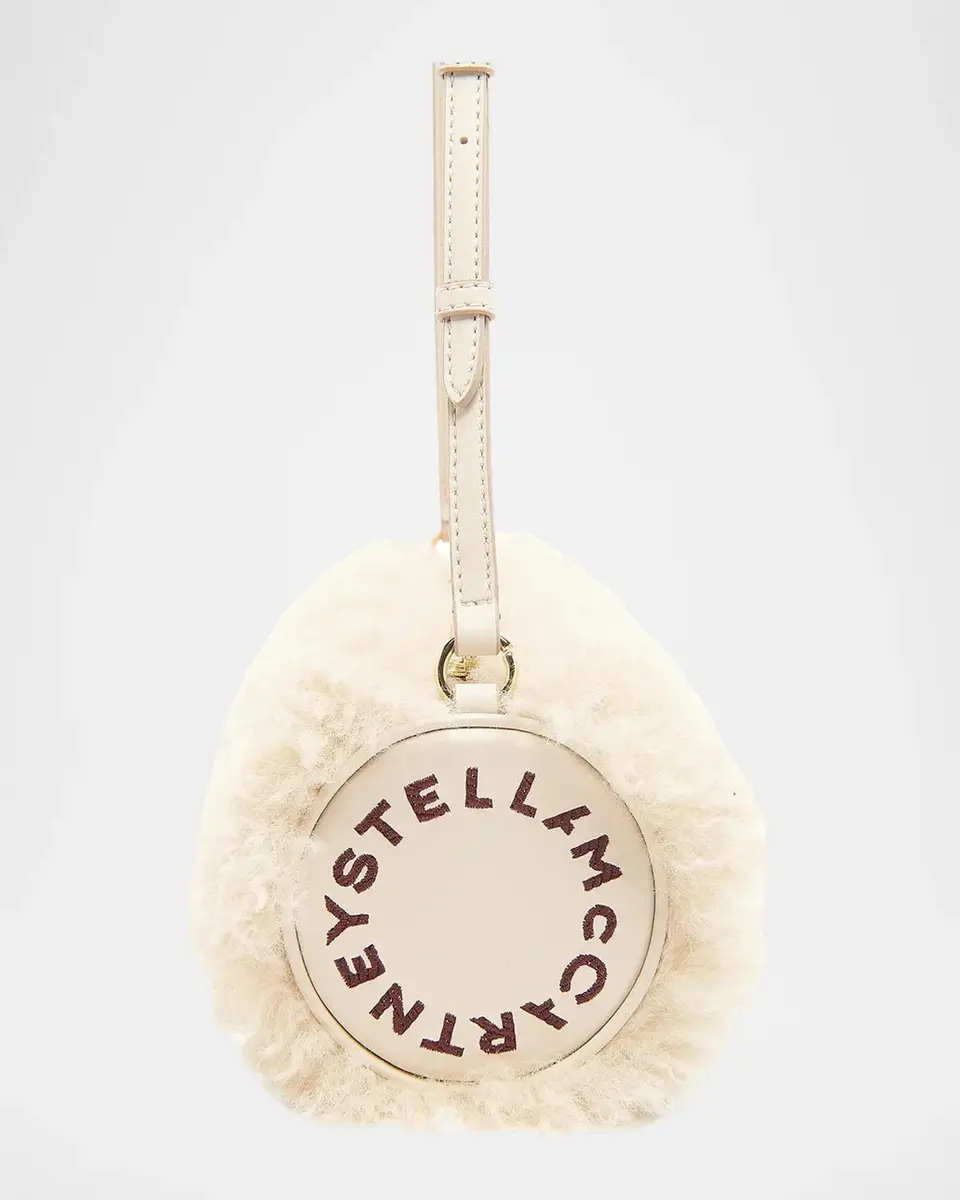 Stella McCartney Logo Bracelet Faux-Shearling Pouch | Thumbnail 5 Stella McCartney Logo Bracelet Faux-Shearling Pouch | Thumbnail 5
