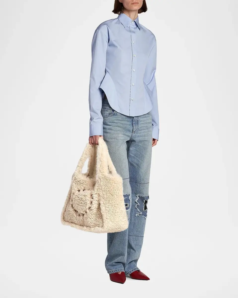 Stella McCartney Logo Faux-Shearling Tote Bag | Thumbnail 2
