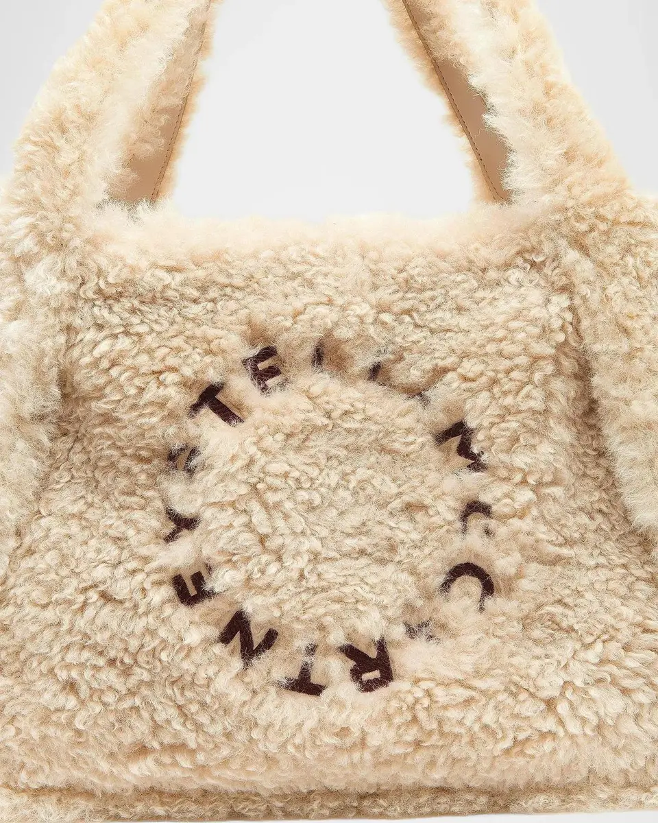 Stella McCartney Logo Faux-Shearling Tote Bag | Thumbnail 6