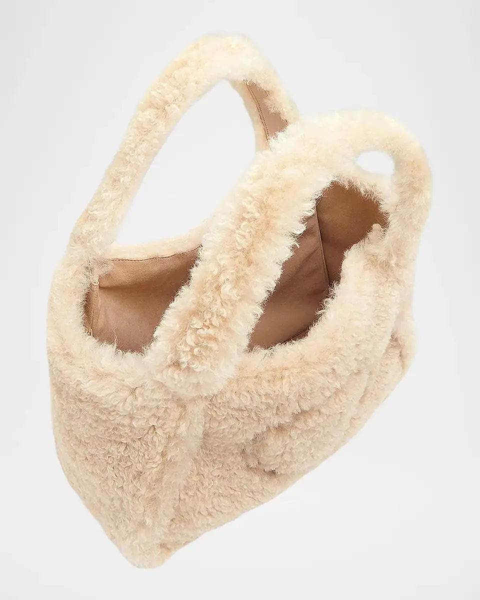 Stella McCartney Logo Faux-Shearling Tote Bag | Thumbnail 8