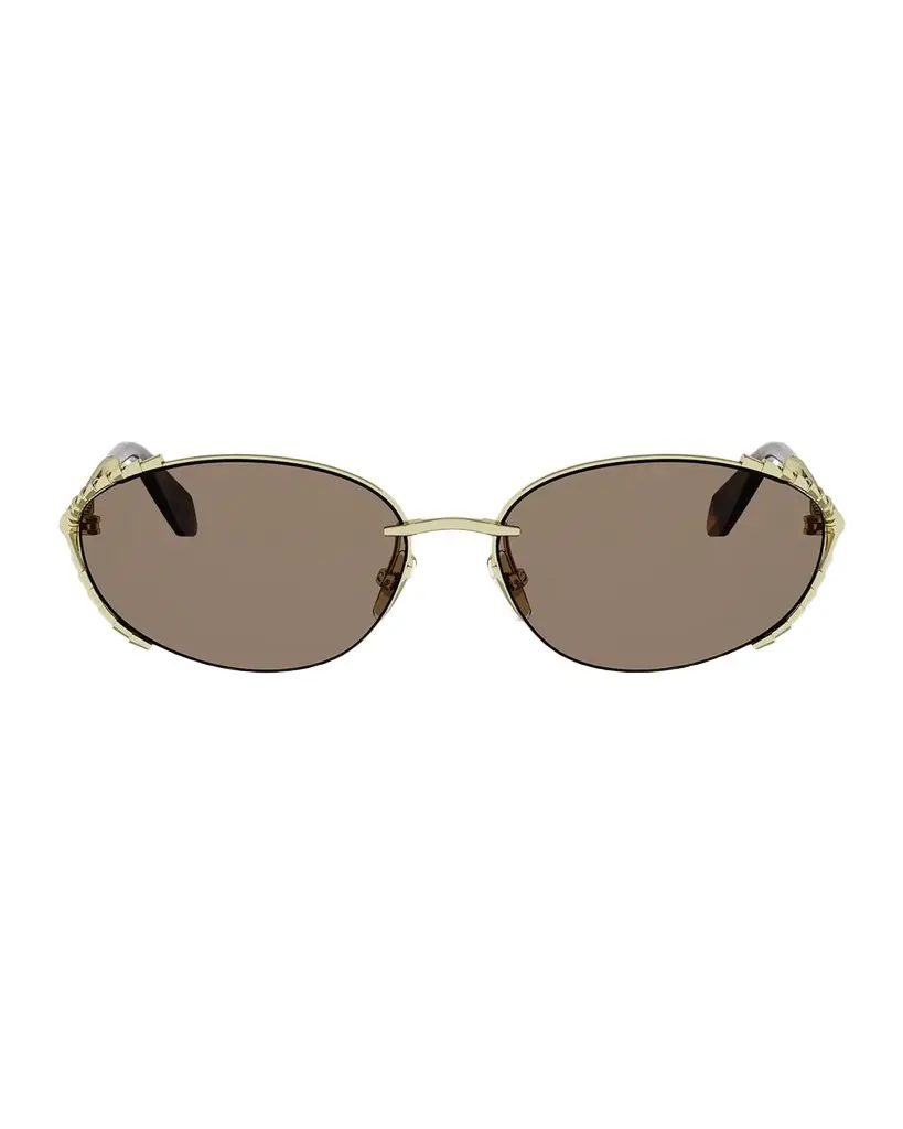 Serpenti 55mm Metal Oval Sunglasses Serpenti 55mm Metal Oval Sunglasses