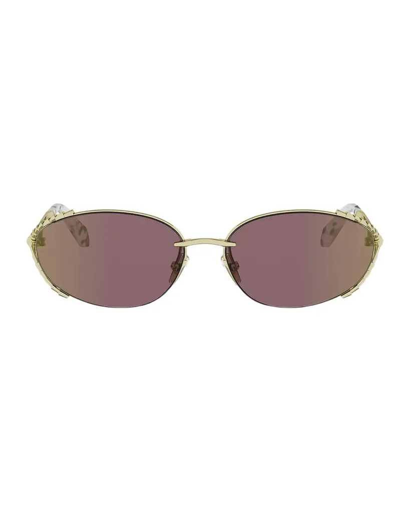 Serpenti 62mm Metal Oval Sunglasses Serpenti 62mm Metal Oval Sunglasses