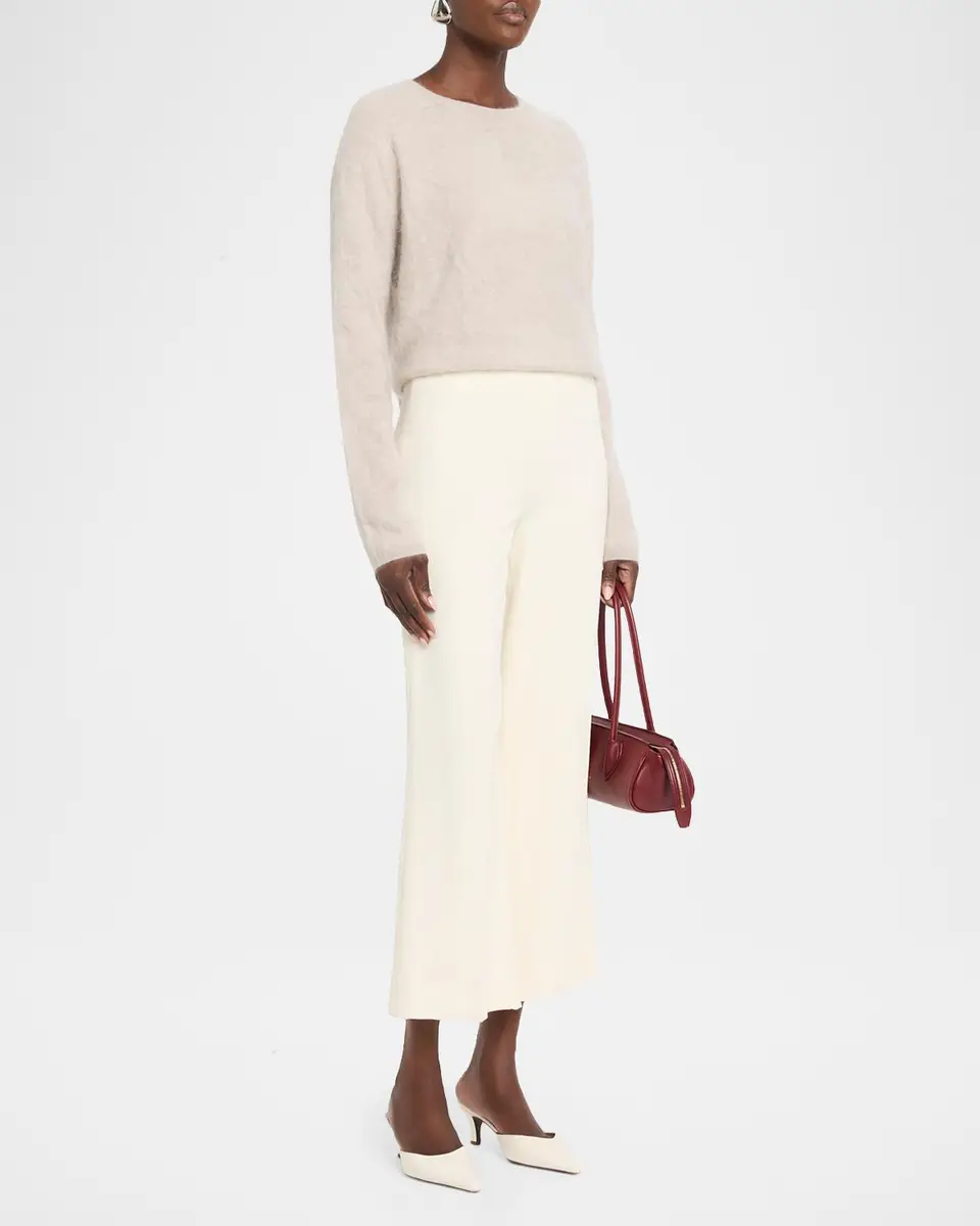 Lisa Yang Lexia Mock-Neck Cashmere Short-Sleeve Sweater | Thumbnail 2