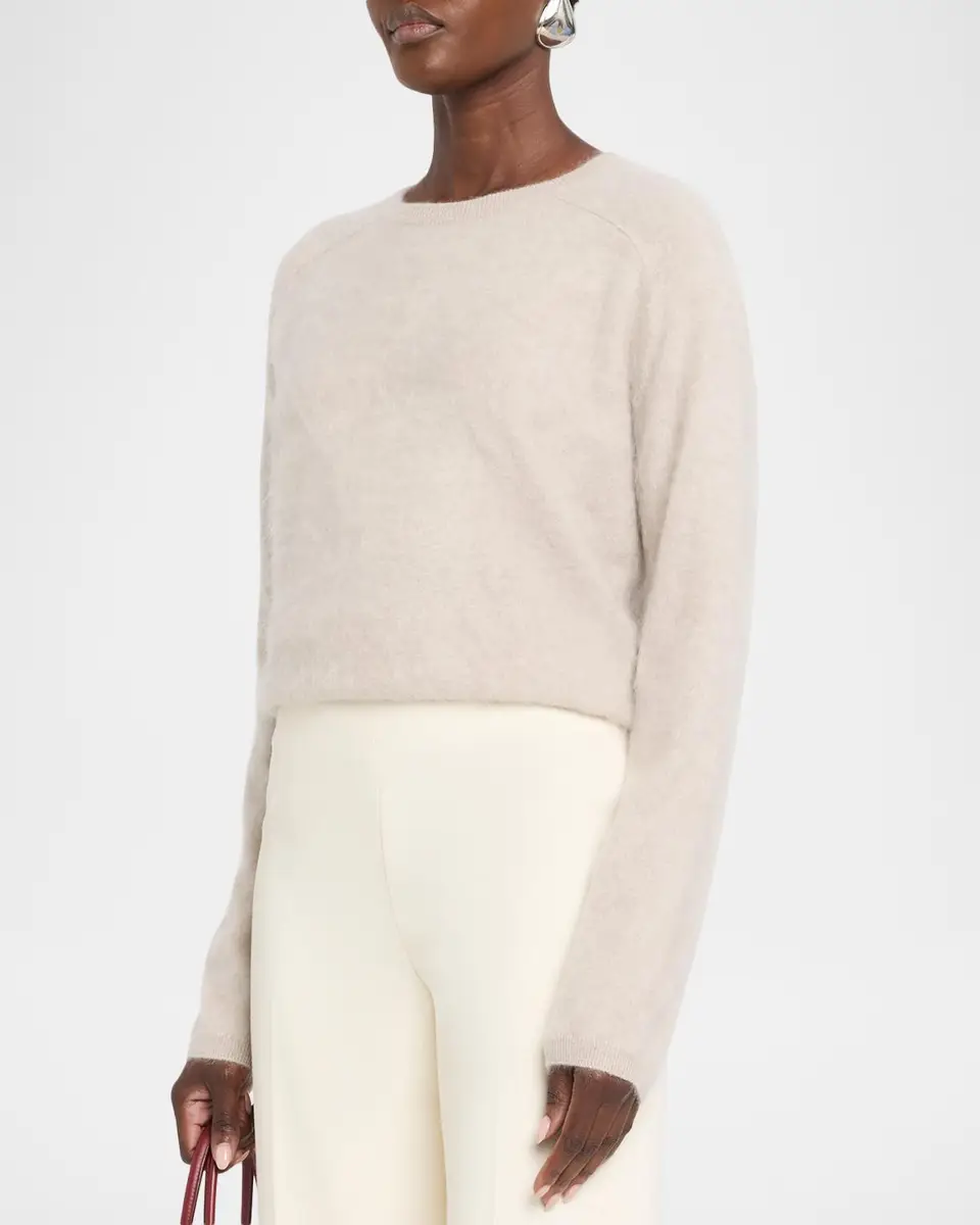 Lisa Yang Lexia Mock-Neck Cashmere Short-Sleeve Sweater | Thumbnail 4