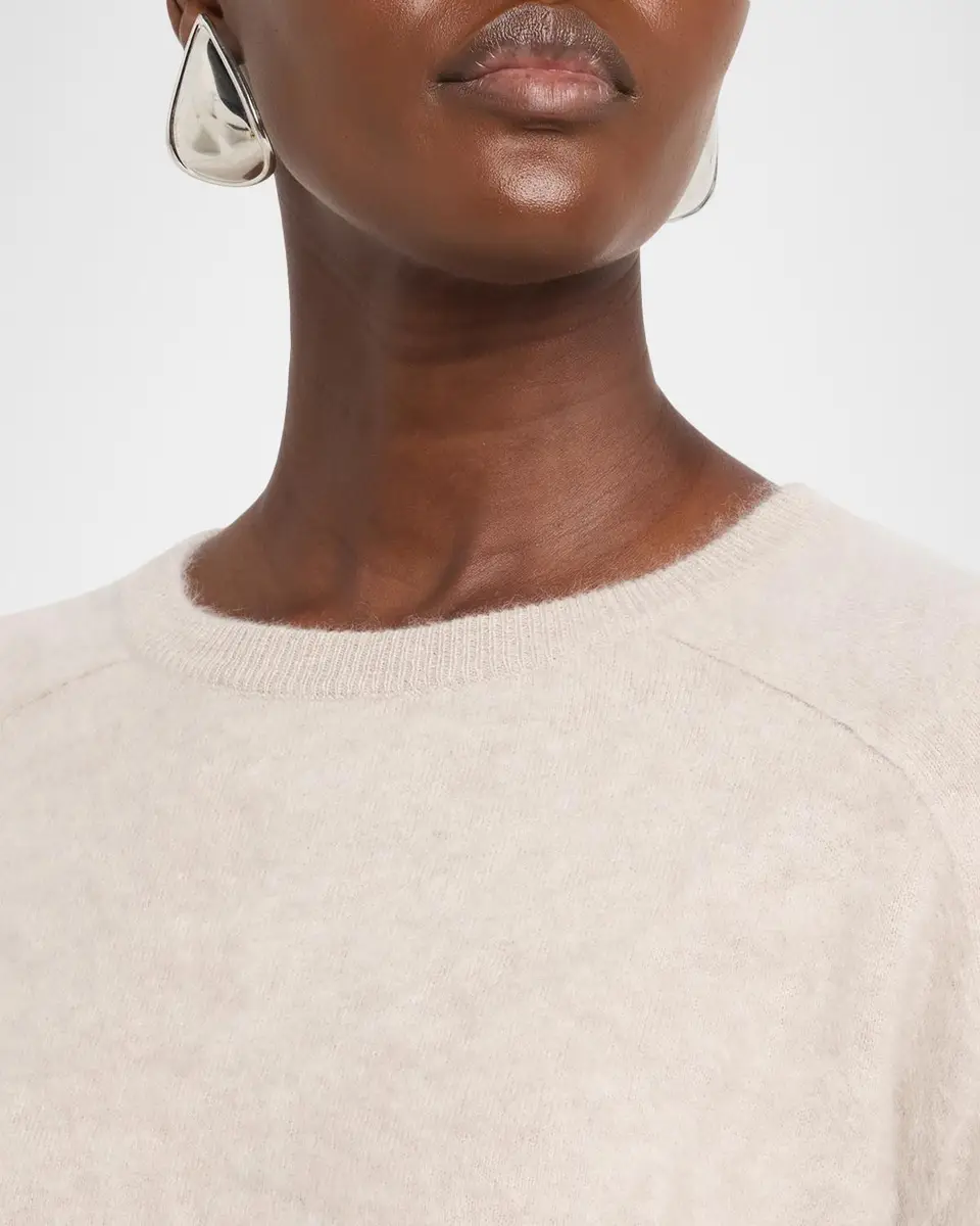 Lisa Yang Lexia Mock-Neck Cashmere Short-Sleeve Sweater | Thumbnail 5