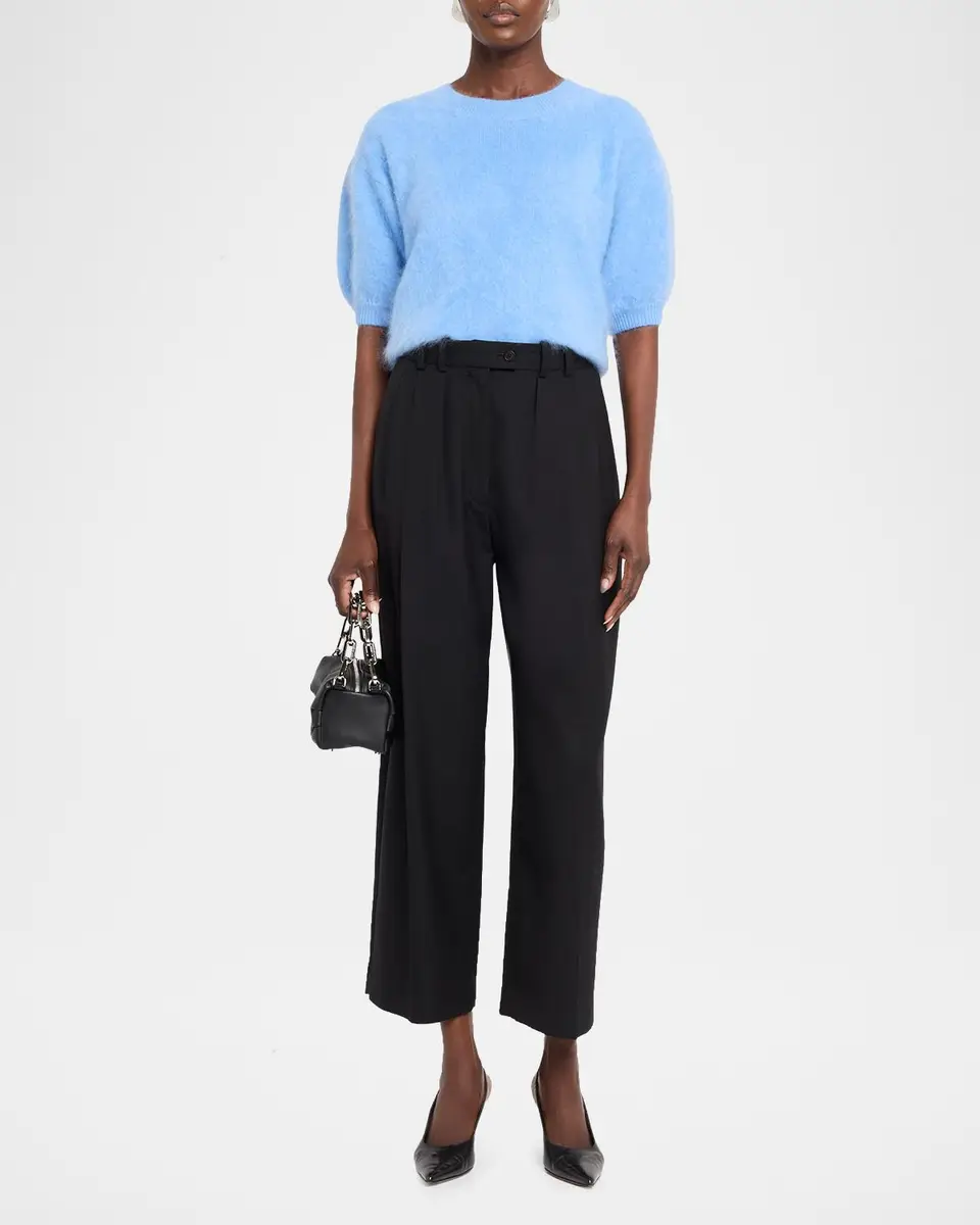 Lisa Yang Juniper Brushed Cashmere Short-Sleeve Sweater | Thumbnail 2 Lisa Yang Juniper Brushed Cashmere Short-Sleeve Sweater | Thumbnail 2