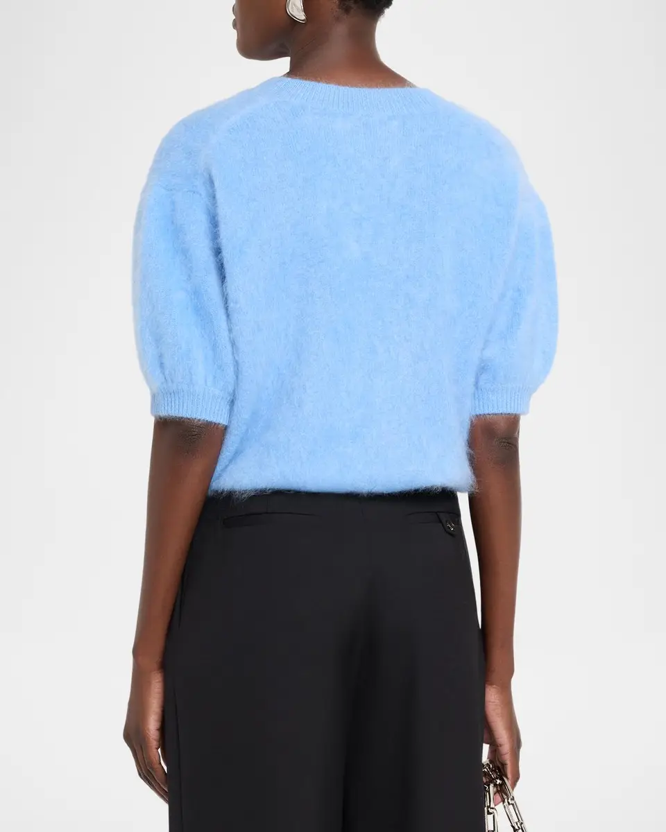 Lisa Yang Juniper Brushed Cashmere Short-Sleeve Sweater | Thumbnail 3 Lisa Yang Juniper Brushed Cashmere Short-Sleeve Sweater | Thumbnail 3