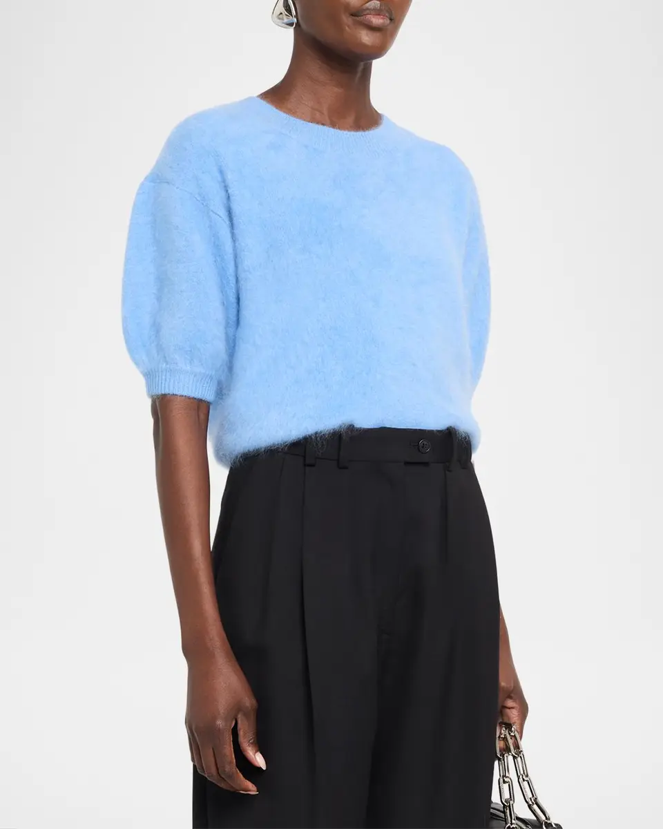 Lisa Yang Juniper Brushed Cashmere Short-Sleeve Sweater | Thumbnail 4 Lisa Yang Juniper Brushed Cashmere Short-Sleeve Sweater | Thumbnail 4