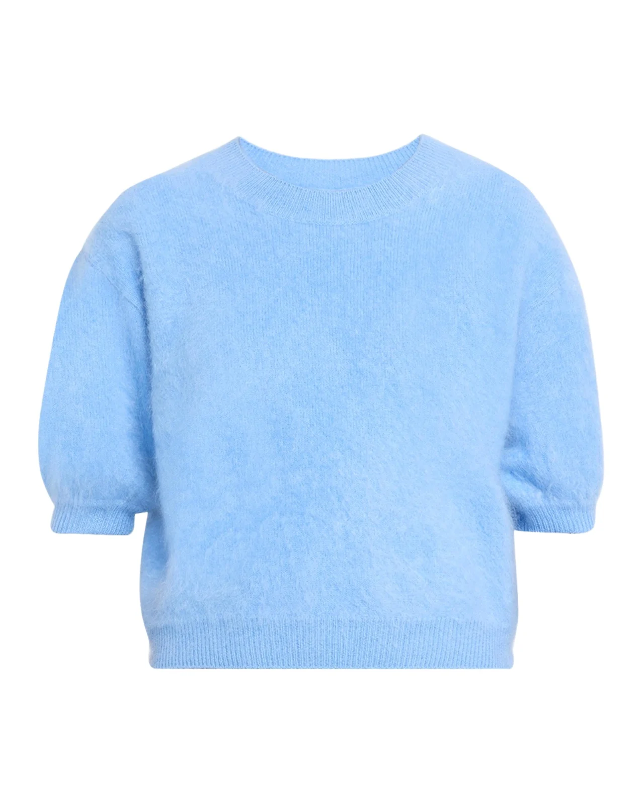 Juniper Brushed Cashmere Short-Sleeve Sweater Juniper Brushed Cashmere Short-Sleeve Sweater
