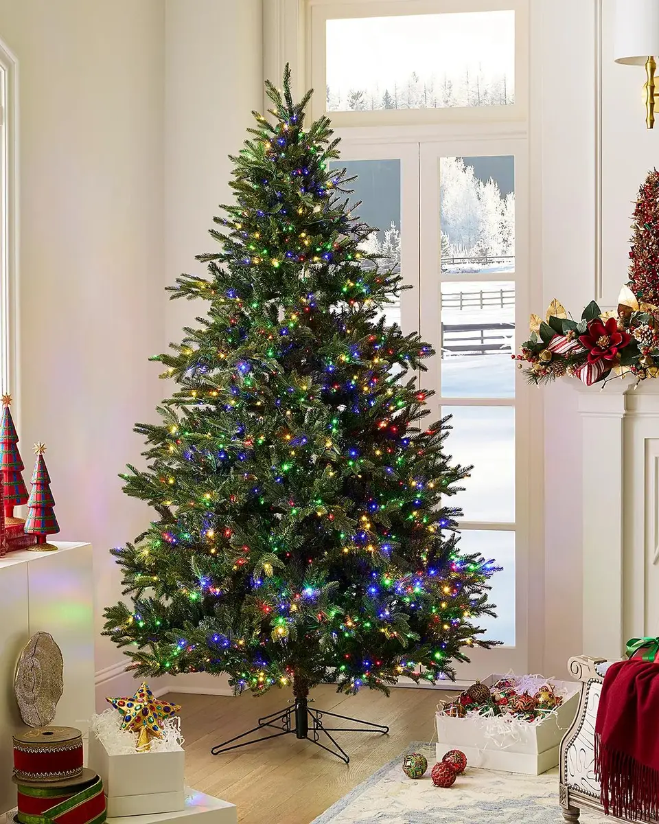 7.5 ' Alaskan Fir Deluxe Pre-Lit Christmas Tree with 8 Light Functions 7.5 ' Alaskan Fir Deluxe Pre-Lit Christmas Tree with 8 Light Functions