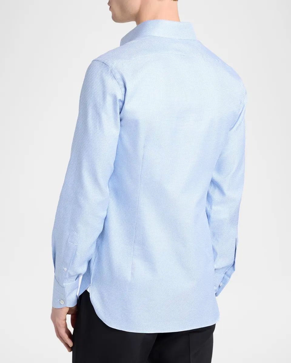 TOM FORD Boutique Men's Cotton Pique Jacquard Dress Shirt | Thumbnail 3