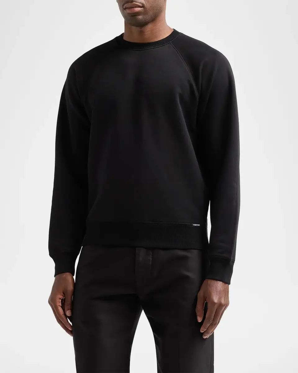 Tom Ford Men's Crewneck Cotton Sweatshirt | Thumbnail 4 Tom Ford Men's Crewneck Cotton Sweatshirt | Thumbnail 4