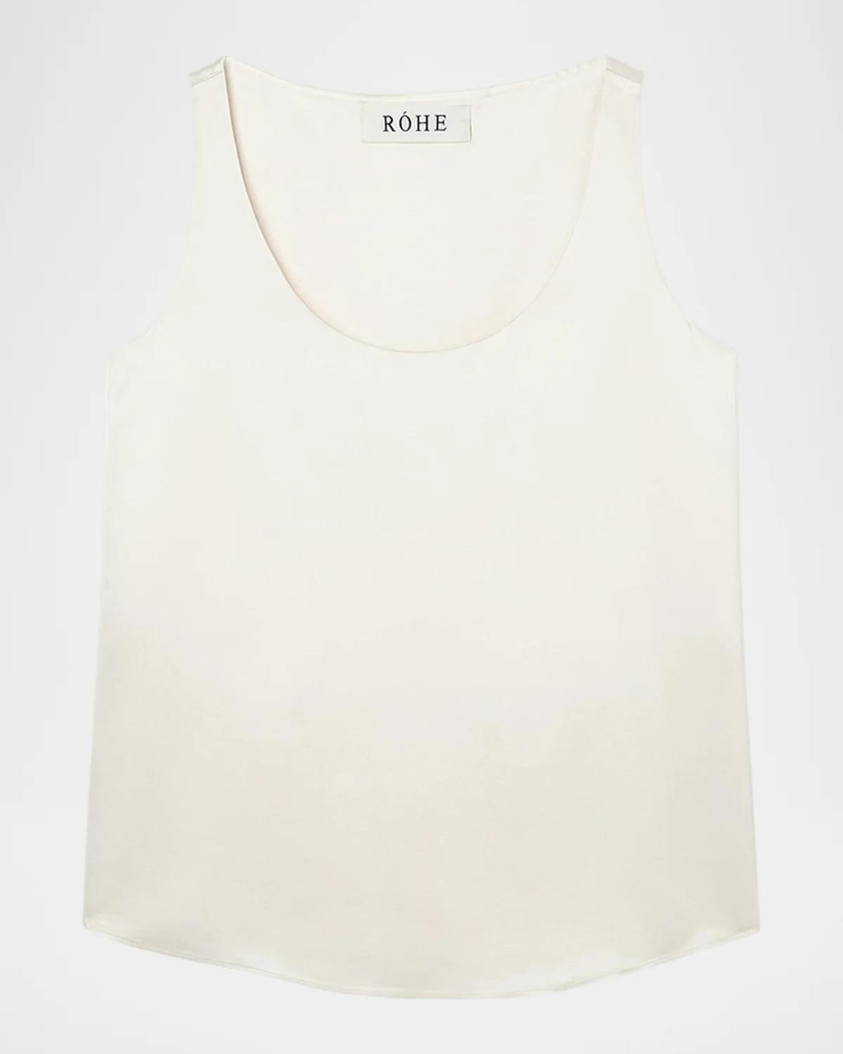 Satin Scoopneck Sleeveless Top