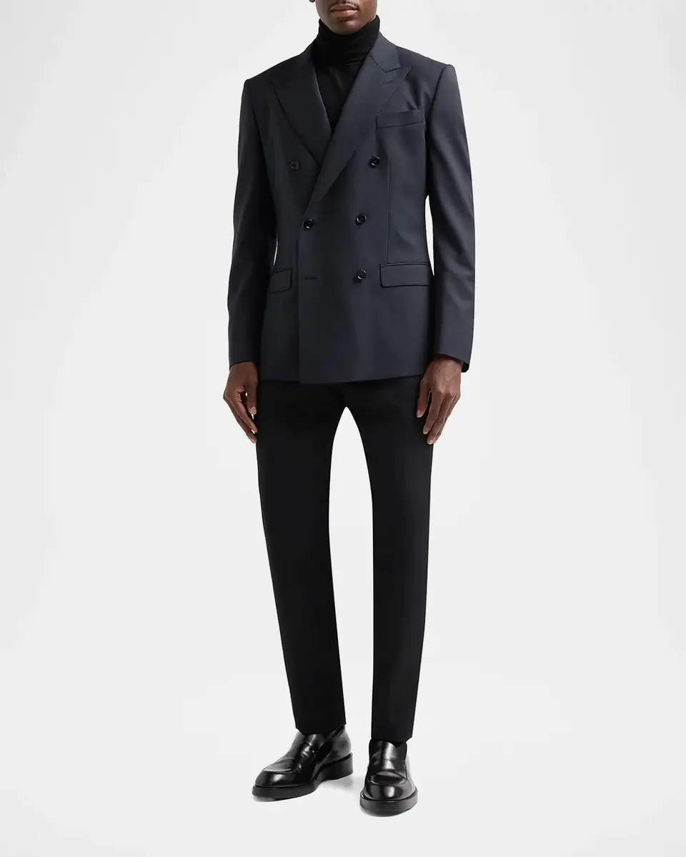 Dolce & Gabbana Men's Stretch-Virgin Wool Double-Breasted Jacket | Thumbnail 2 Dolce & Gabbana Men's Stretch-Virgin Wool Double-Breasted Jacket | Thumbnail 2