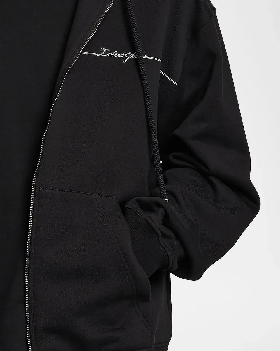 Dolce & Gabbana Men's Logo Cotton Zip-Front Hoodie | Thumbnail 5 Dolce & Gabbana Men's Logo Cotton Zip-Front Hoodie | Thumbnail 5