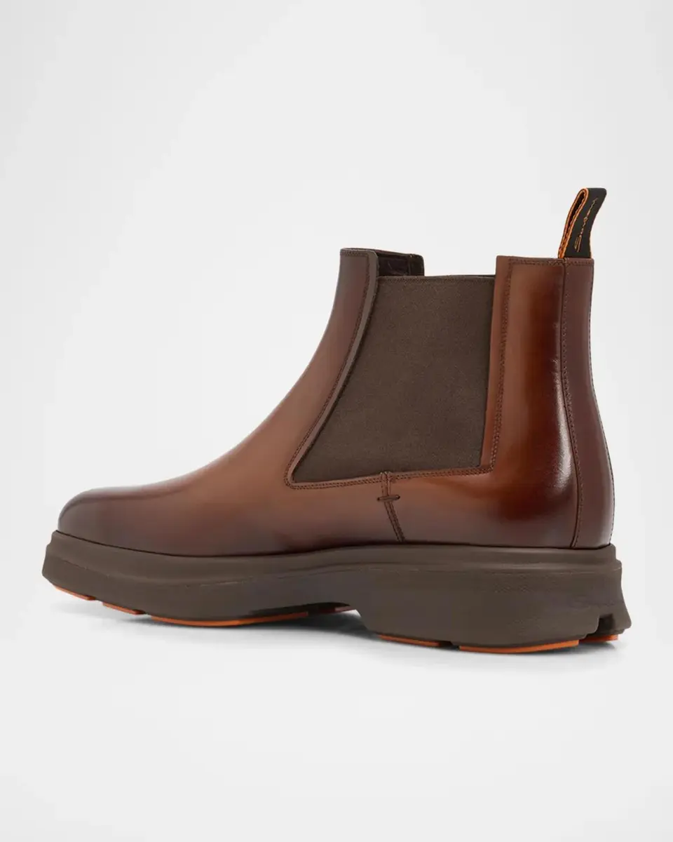 Santoni Men's Easy Nova Leather Chelsea Boots | Thumbnail 2