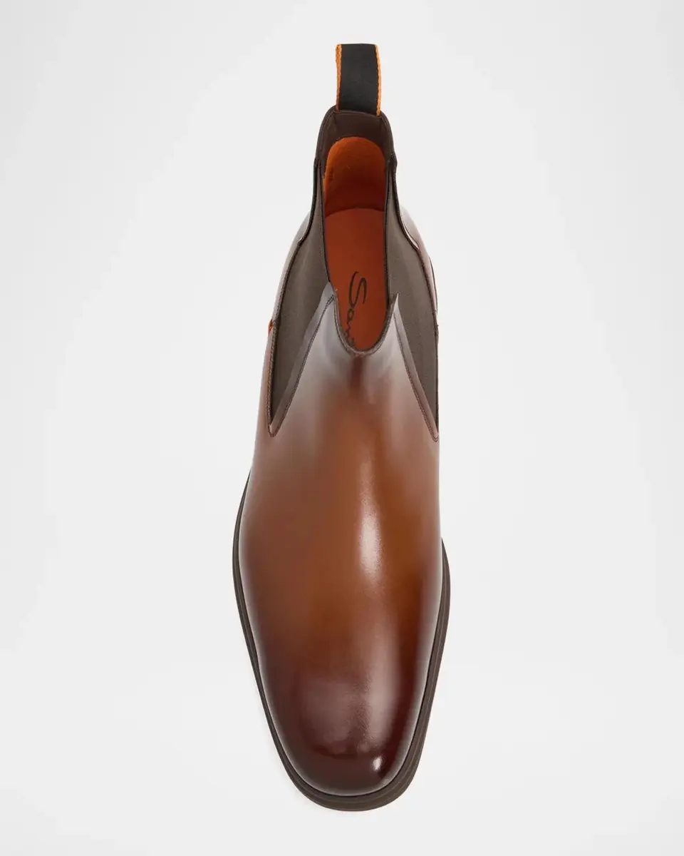 Santoni Men's Easy Nova Leather Chelsea Boots | Thumbnail 4