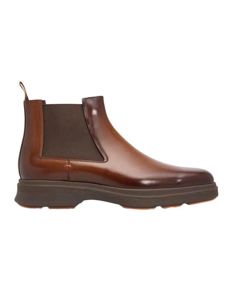 Santoni Men's Easy Nova Leather Chelsea Boots