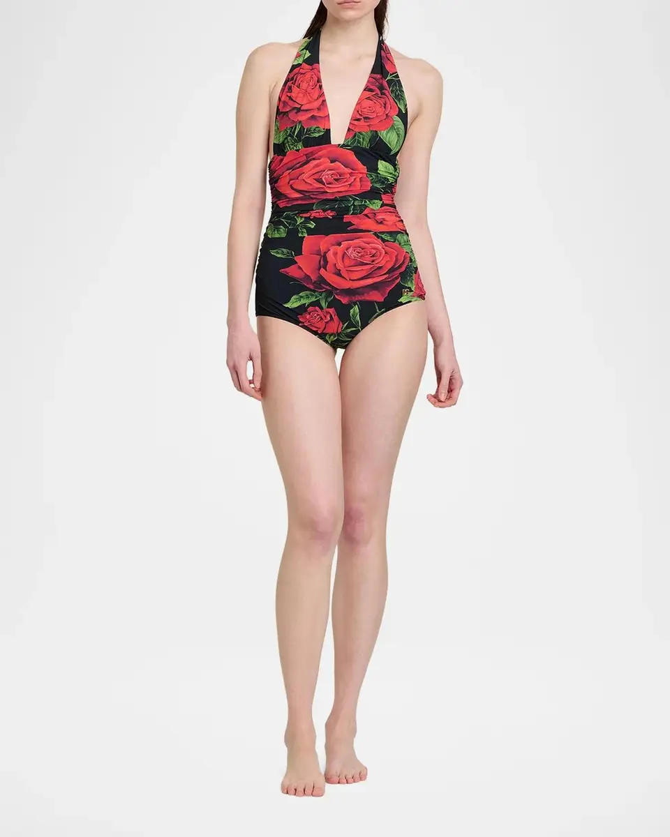 Dolce & Gabbana St. Sicilia Retro One-Piece Swimsuit | Thumbnail 2
