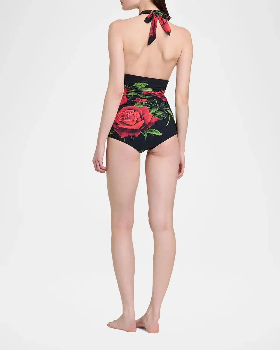 Dolce & Gabbana St. Sicilia Retro One-Piece Swimsuit | Thumbnail 3