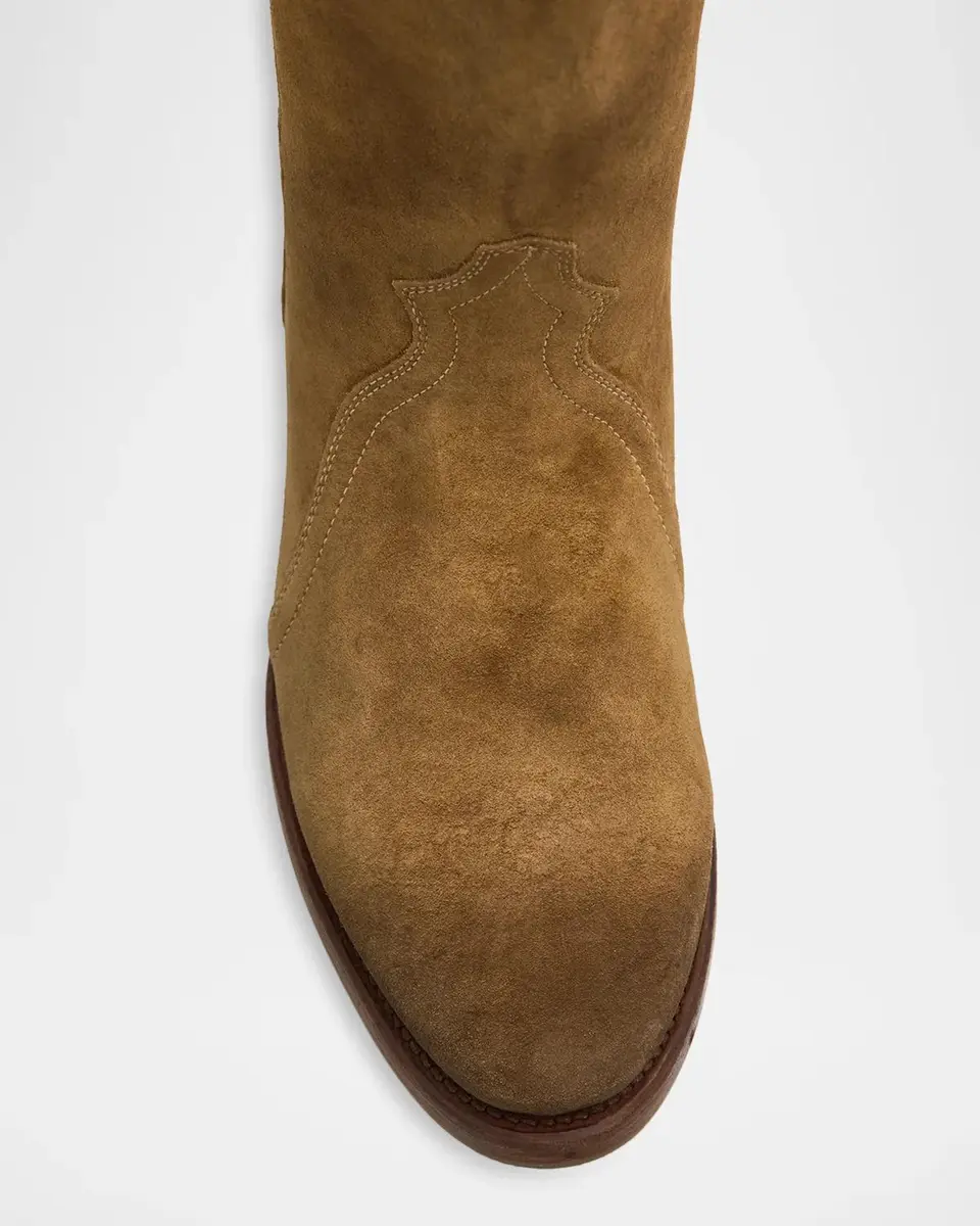 Jil Sander Suede Mid-Calf Western Boots | Thumbnail 3